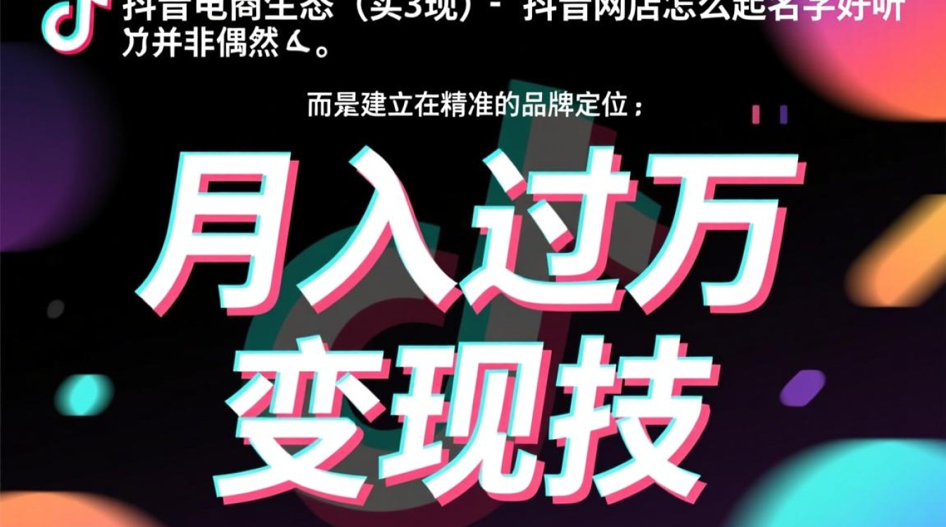 抖音网店怎么起名字好听?变现技巧与月入过万方法 抖音网店怎么起名字好听
