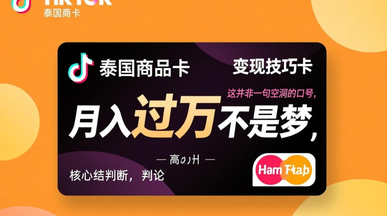 TikTok泰国商品卡如何变现?新手怎么做到月入过万? TikTok泰国商品卡如何变现