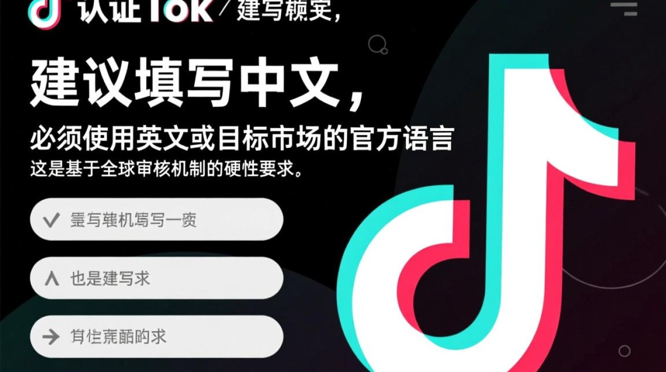 TikTok认证填写中文吗