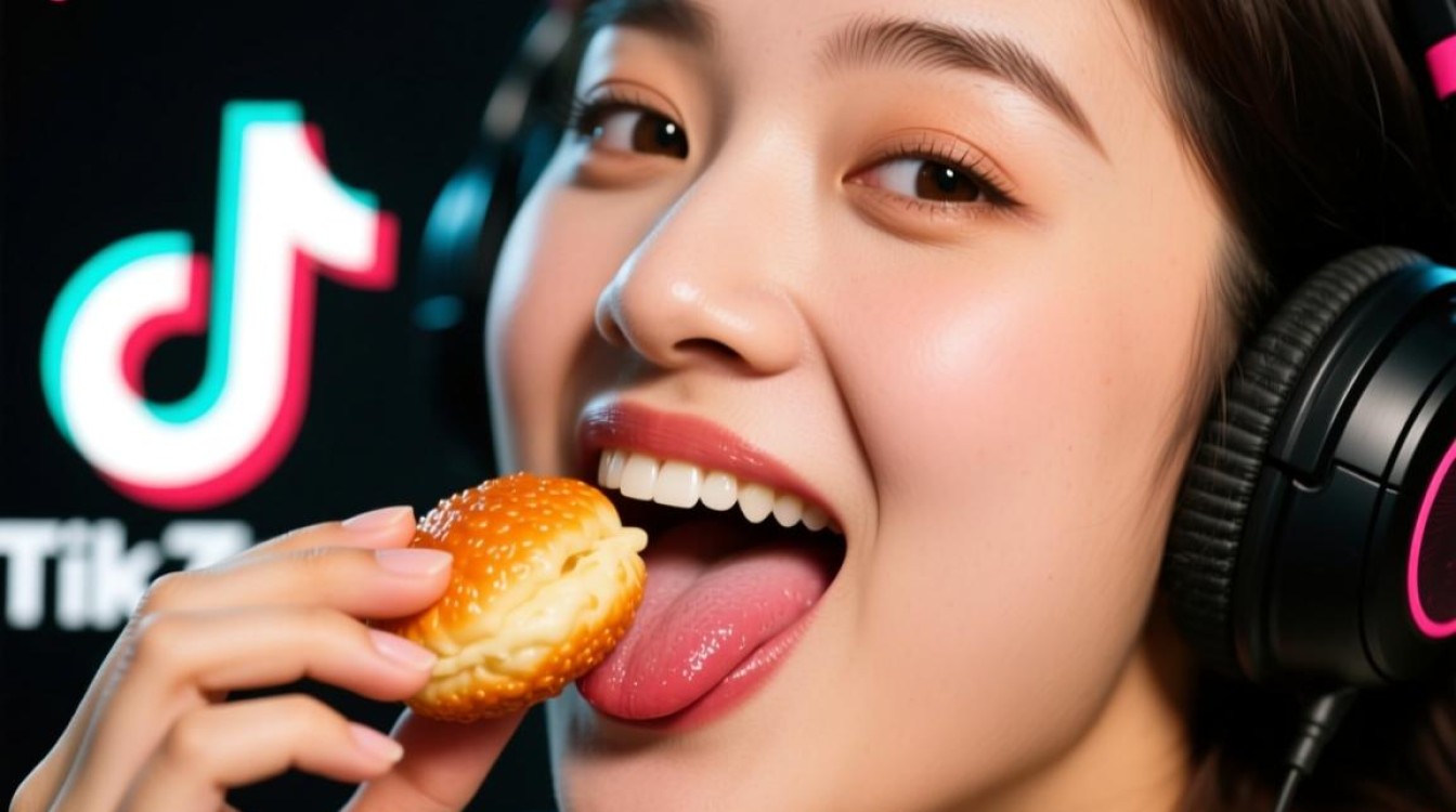 TikTok露嘴吃东西怎么火