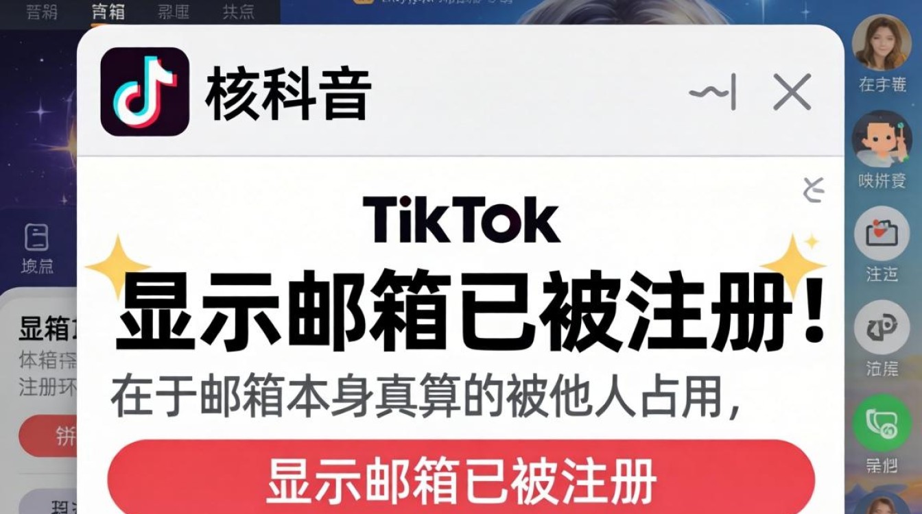 TikTok显示邮箱已被注册怎么办
