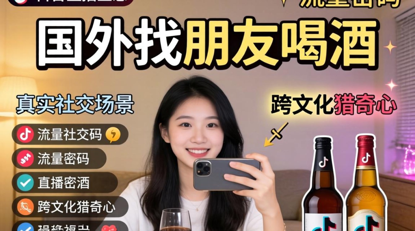 国外找朋友喝酒tiktok直播话术怎么写