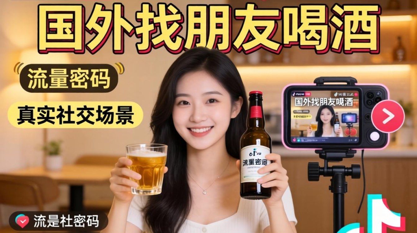 国外找朋友喝酒tiktok直播话术怎么写
