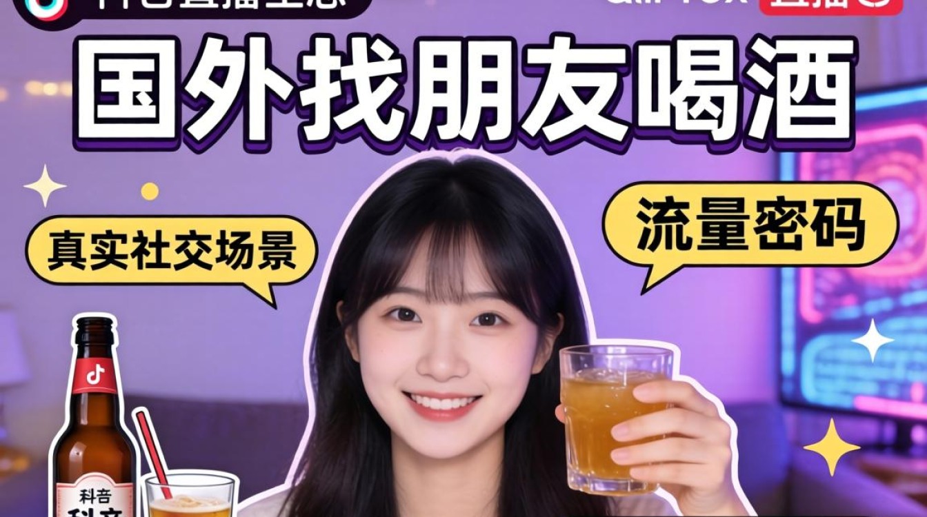 国外找朋友喝酒tiktok直播话术怎么写