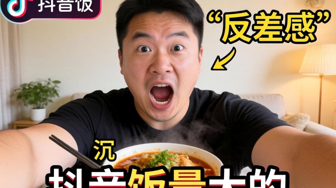 抖音饭量大的视频怎么拍