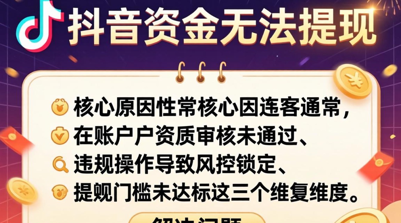 抖音余额提现失败是什么原因