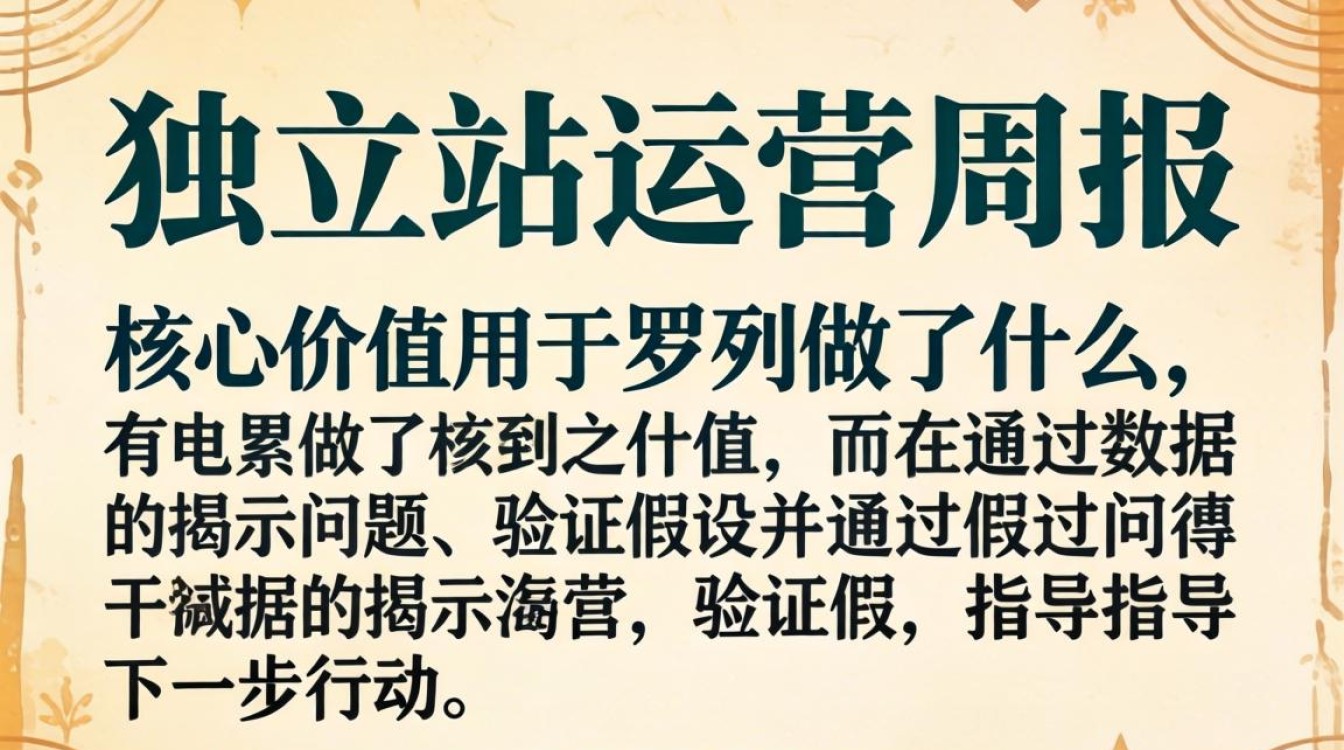 独立站运营周报模板哪里有
