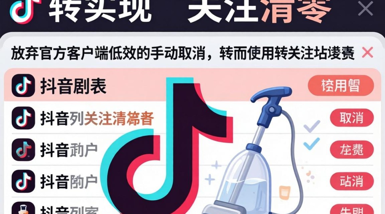 抖音一键取消关注所有人怎么操作