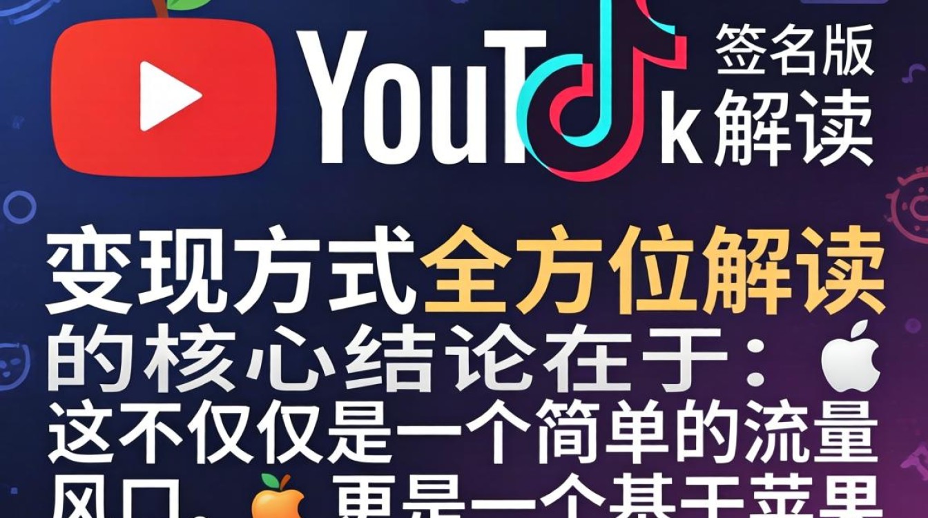 YouTube苹果tiktok签名版如何变现