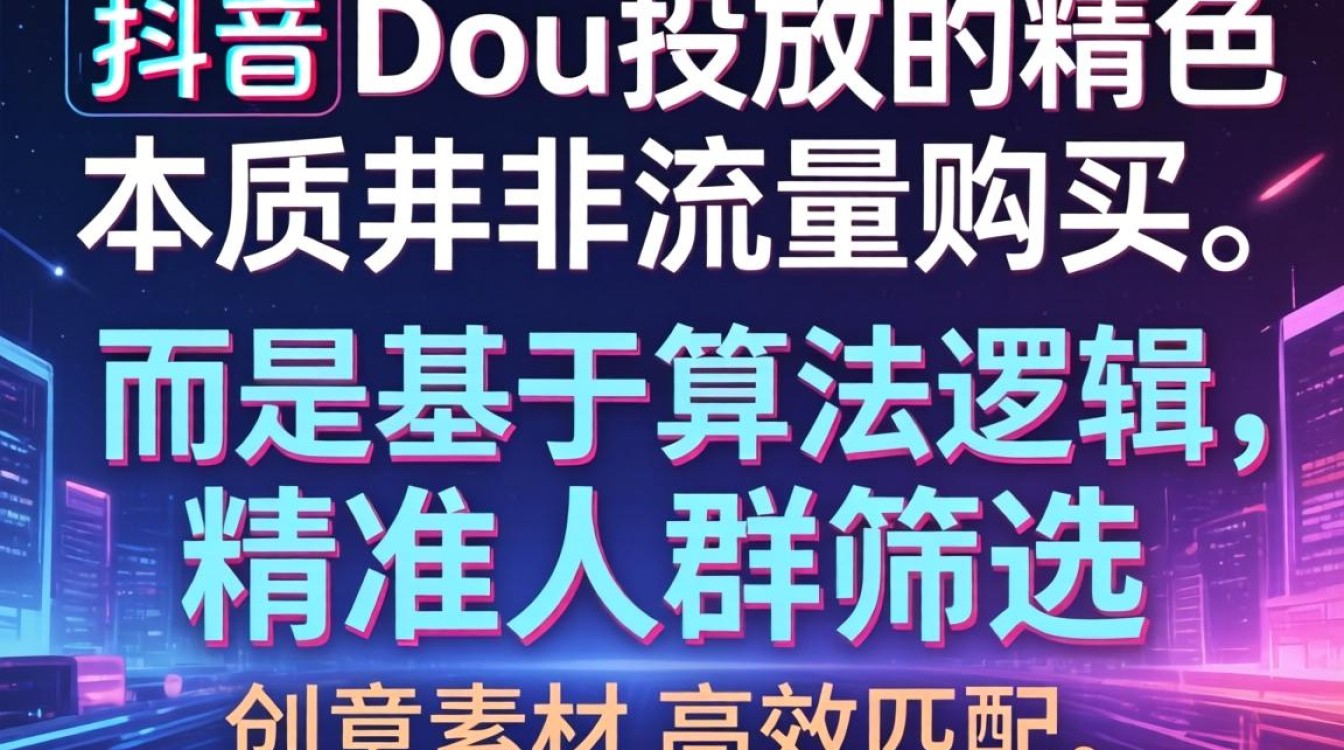 抖音Dou投放教程实战技巧