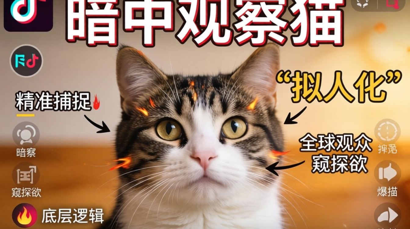 TikTok暗中观察猫怎么拍
