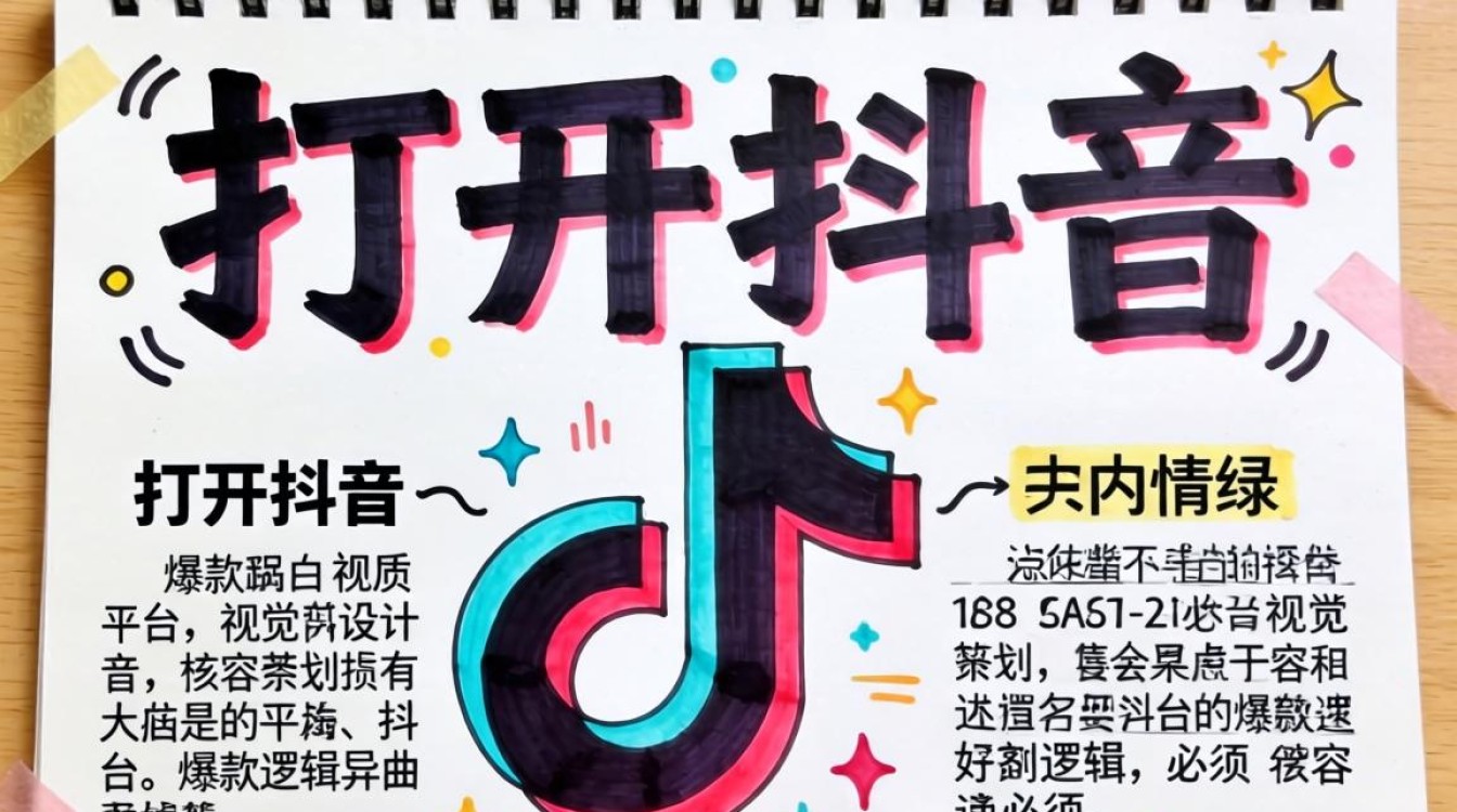 打开抖音手抄报怎么写