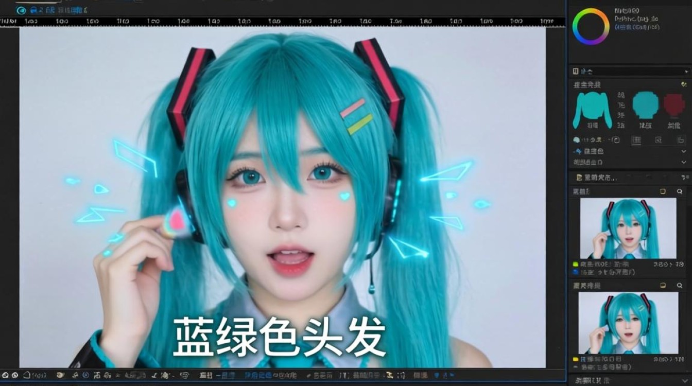 蓝绿色头发tiktok工具对比推荐