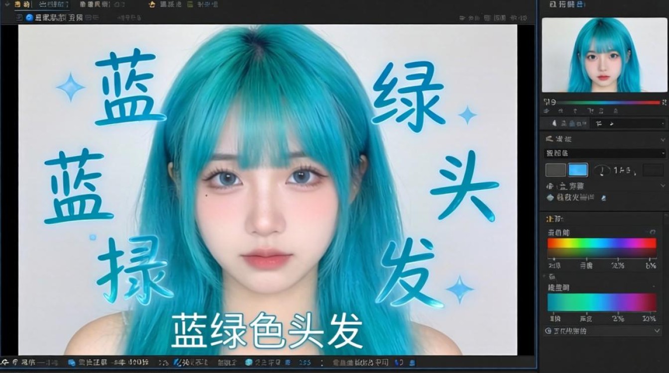 蓝绿色头发tiktok工具对比推荐