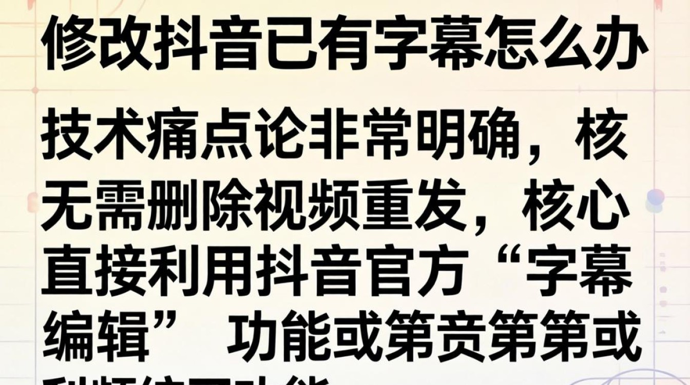 修改抖音已有字幕怎么办