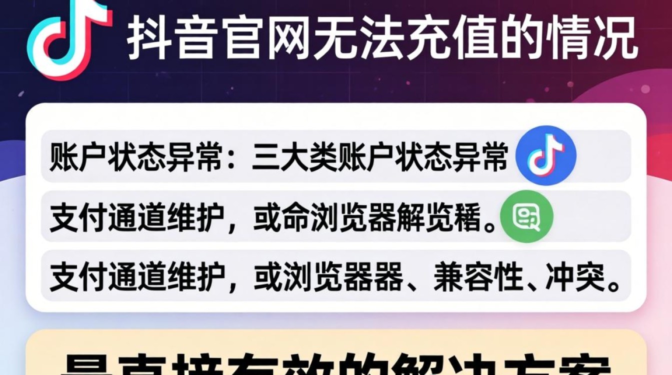 抖音官网充值不了怎么回事