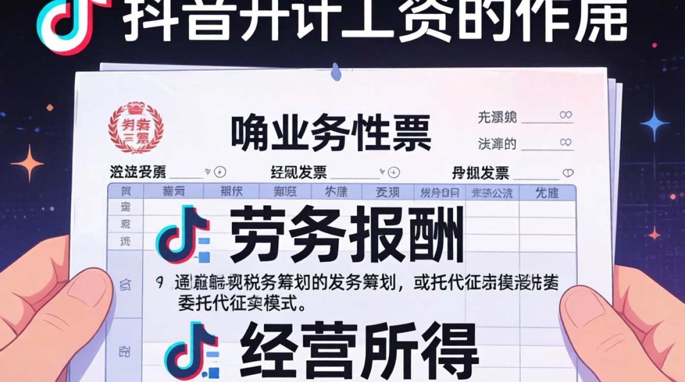 抖音怎么能开工资发票