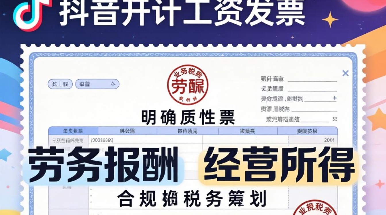 抖音怎么能开工资发票