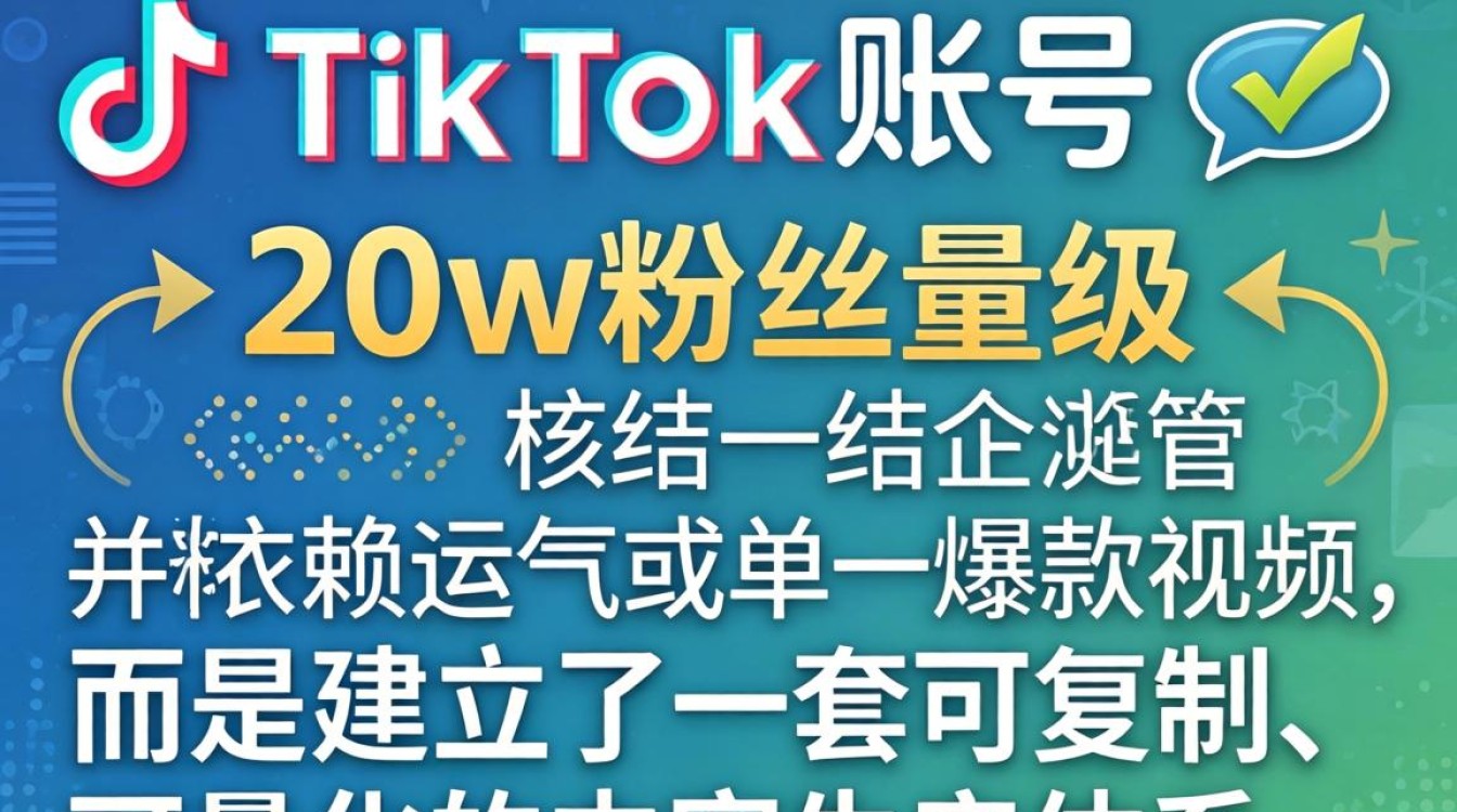 TikTok 20w粉丝怎么做到的
