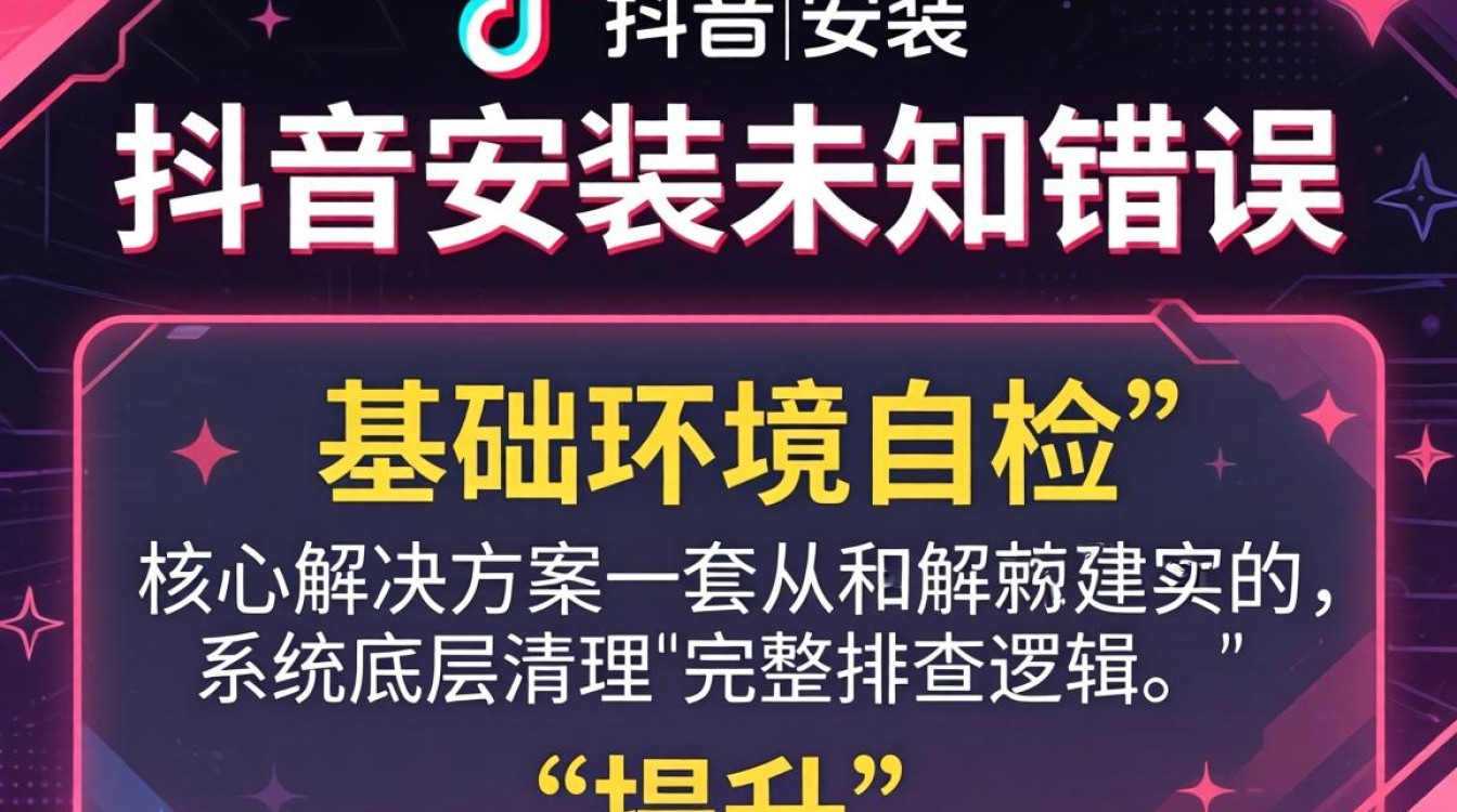 抖音安装未知错误怎么办