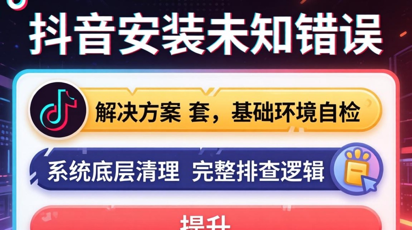 抖音安装未知错误怎么办