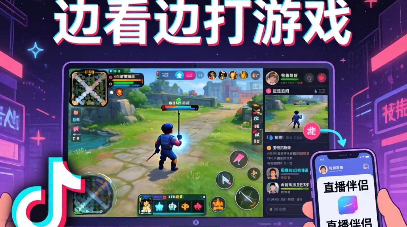 抖音直播边玩游戏边看视频怎么弄