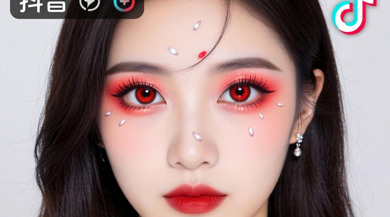 抖音上的红眼怎么画好看