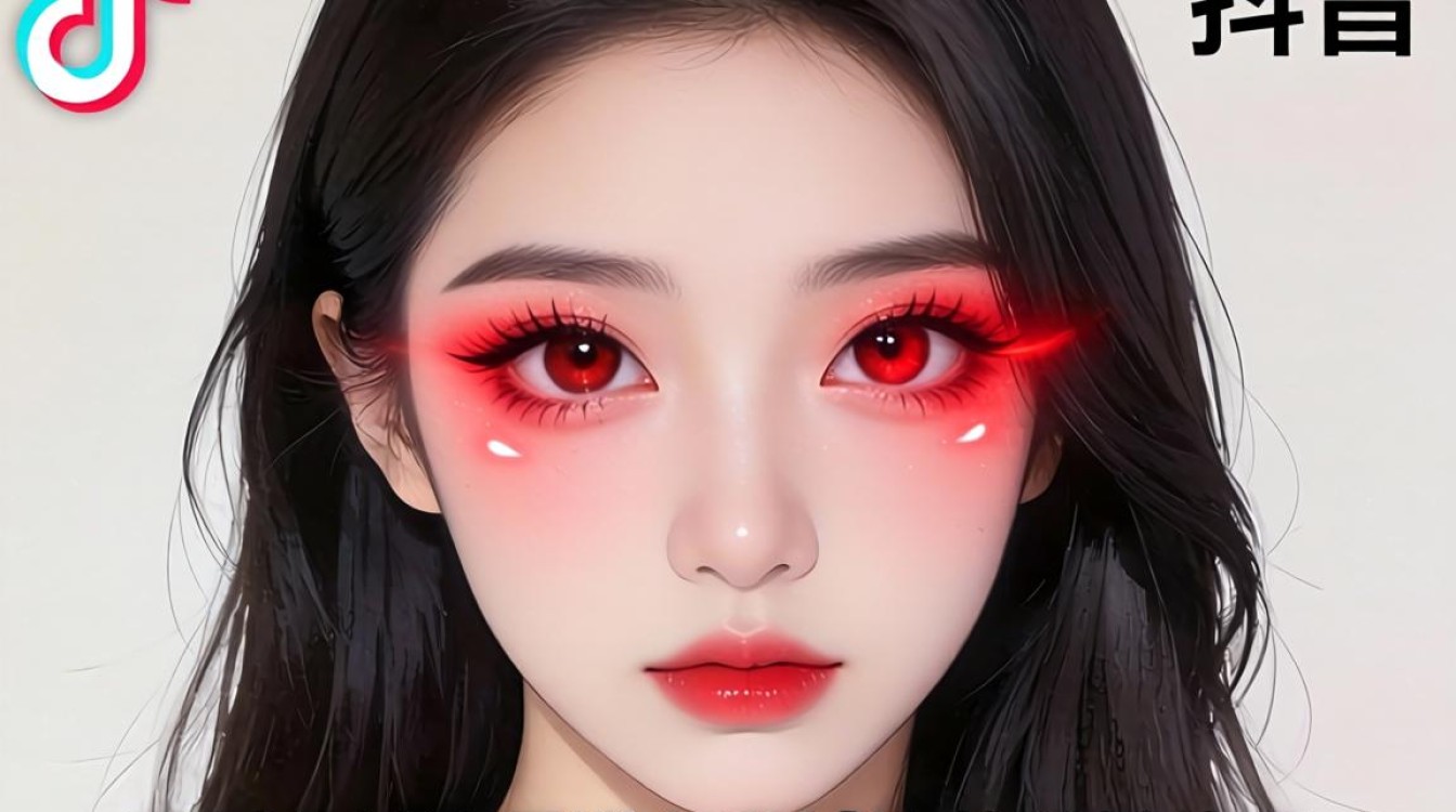抖音上的红眼怎么画好看