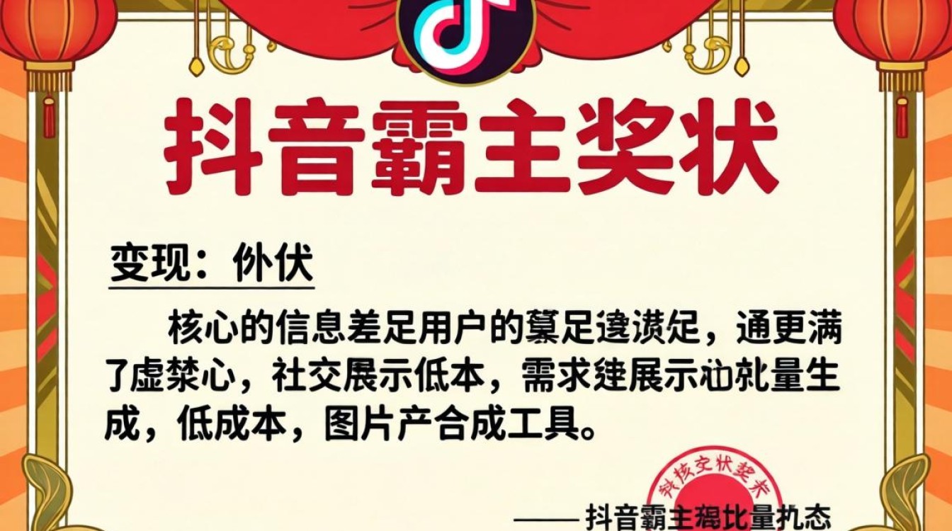 抖音霸主奖状图片怎么弄