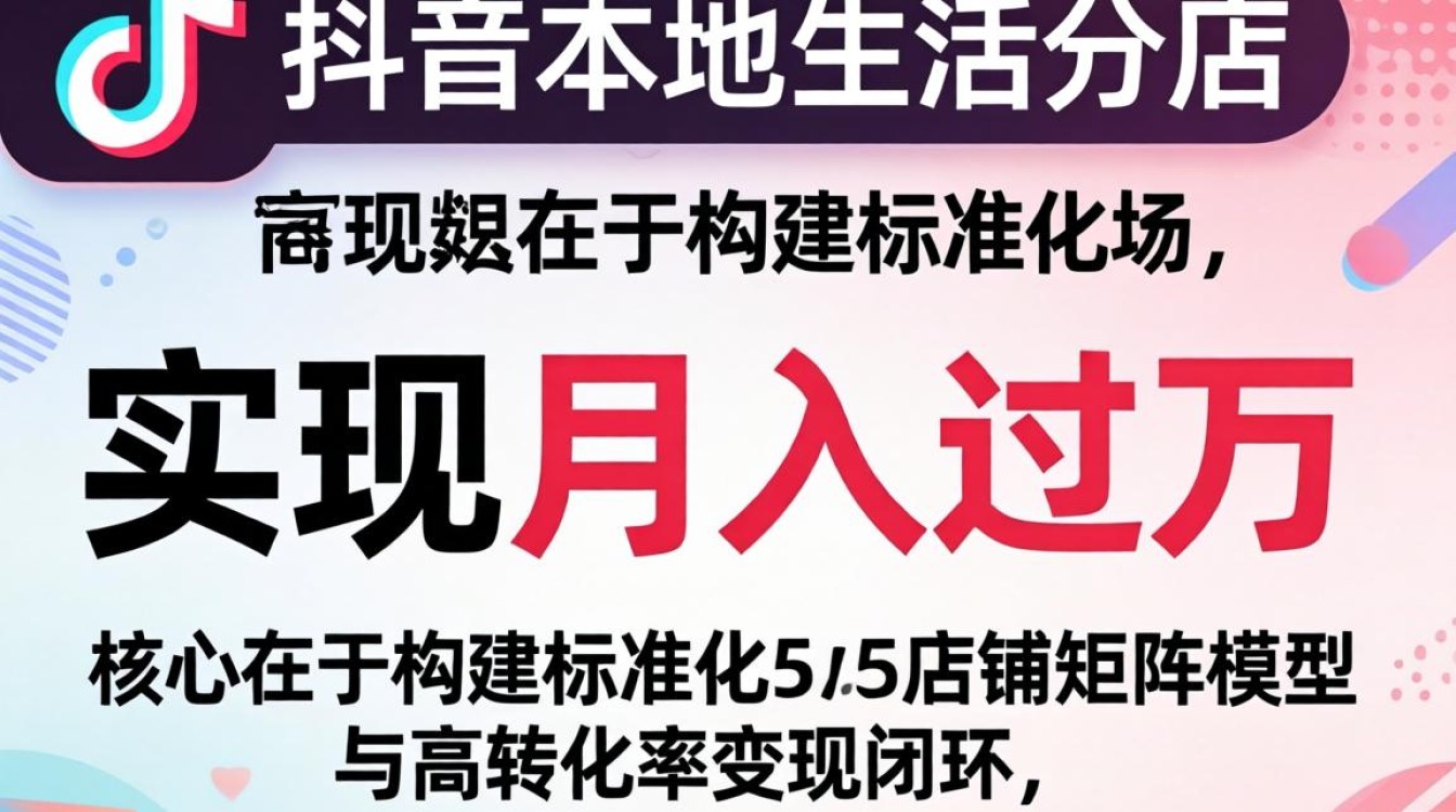 抖音本地生活分店怎么开?新手如何快速变现月入过万? 新手如何快速变现月入过万