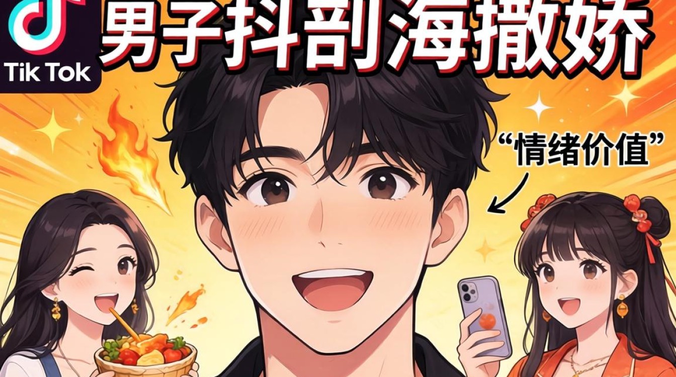 TikTok男子抖刘海撒娇怎么变现