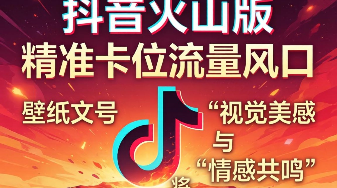 抖音火山壁纸文字怎么弄