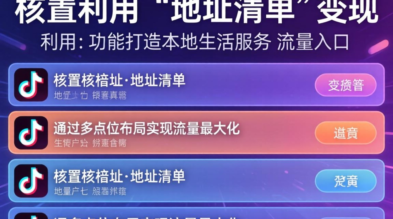 抖音地址清单变现技巧有哪些