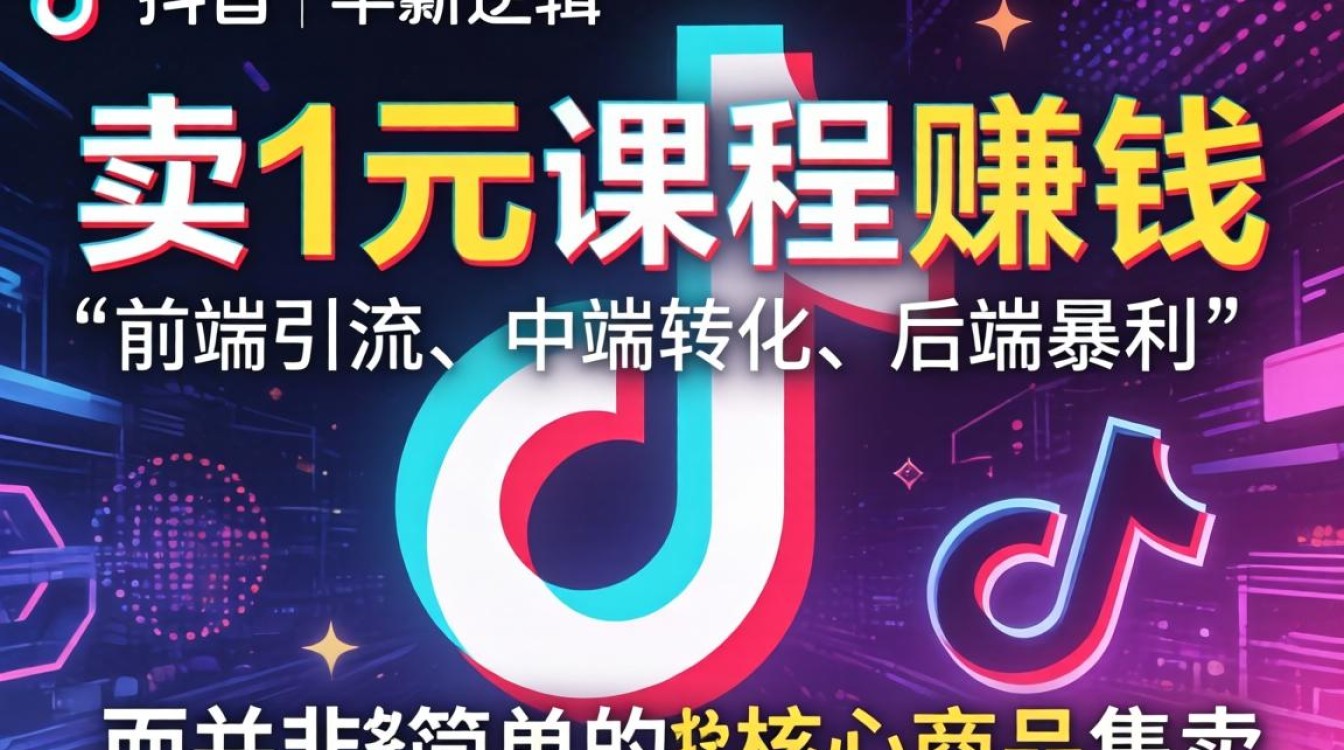 抖音卖1元课程怎么赚钱