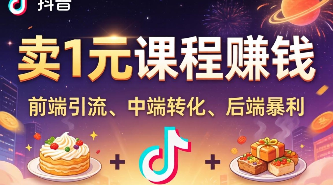 抖音卖1元课程怎么赚钱