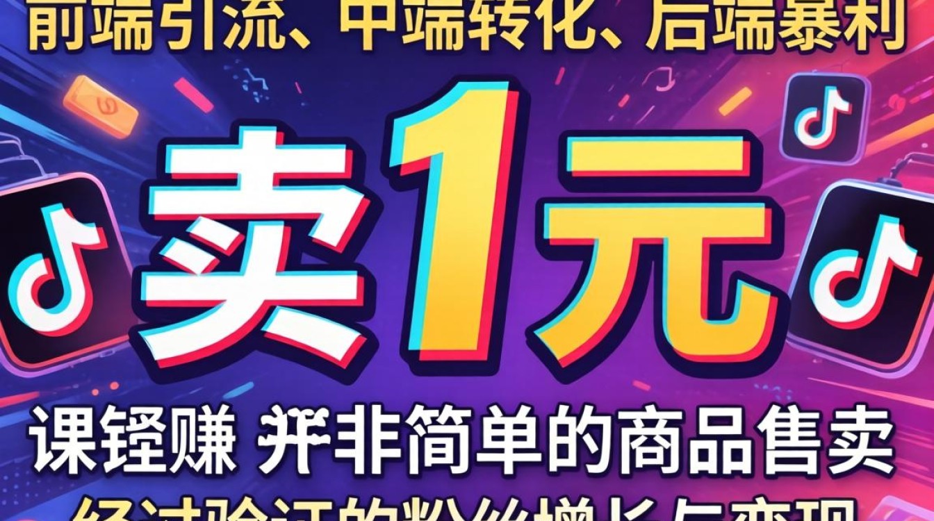 抖音卖1元课程怎么赚钱