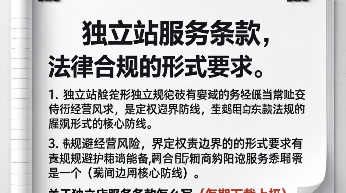 独立站服务条款模板免费下载