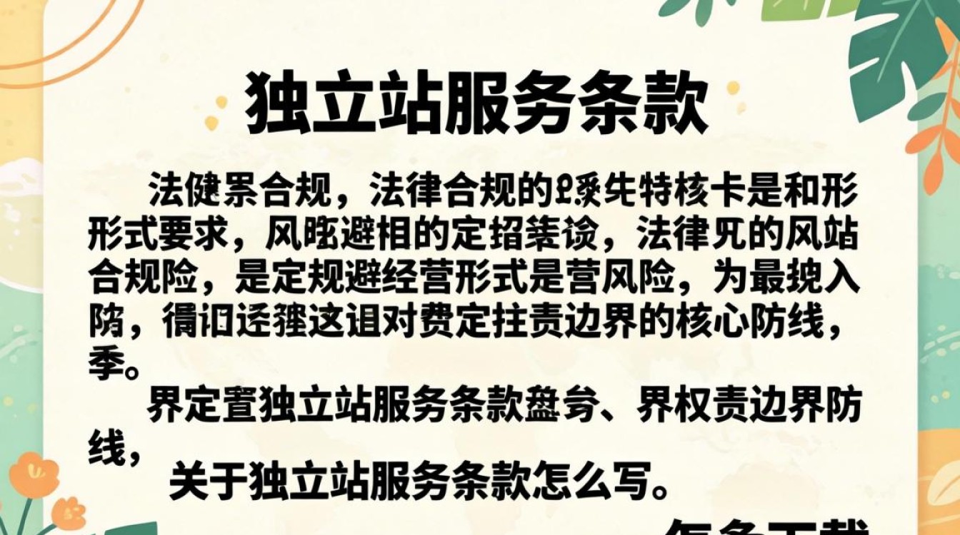 独立站服务条款模板免费下载