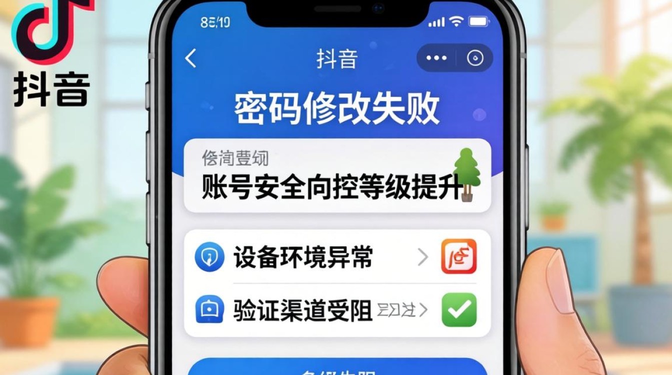 抖音密码修改失败的原因有哪些