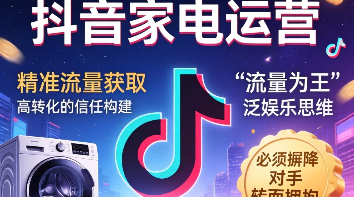 抖音家电运营新手入门到变现实操指南