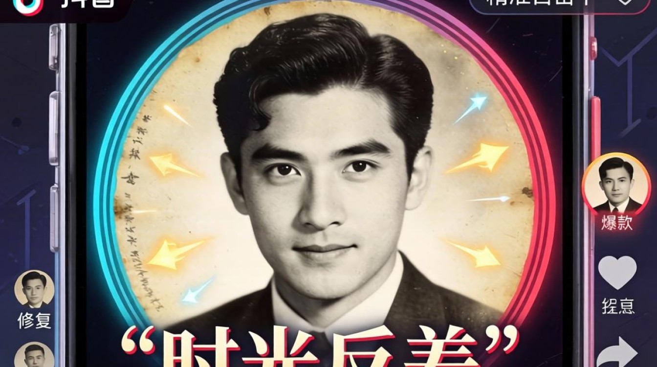 旧照片怎么做成抖音头像