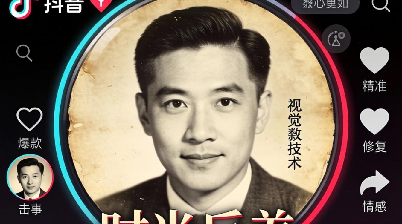 旧照片怎么做成抖音头像