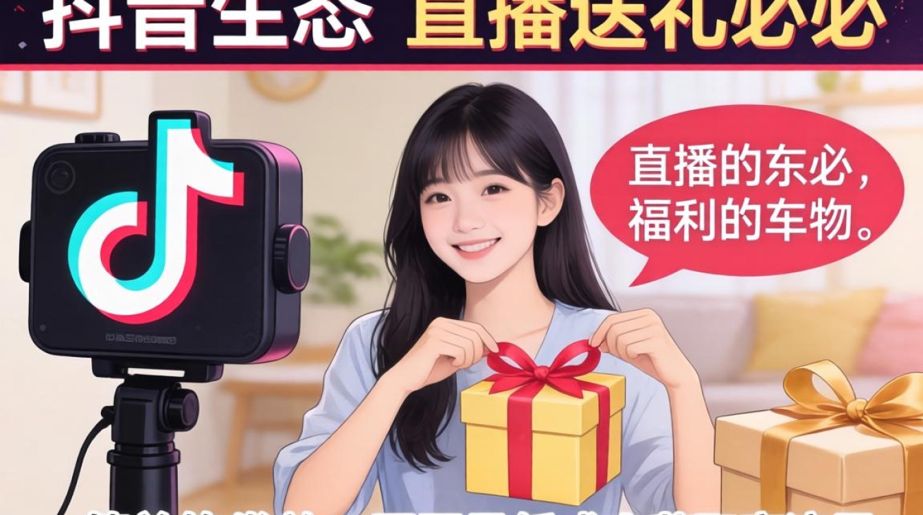 抖音里怎么直播送东西的