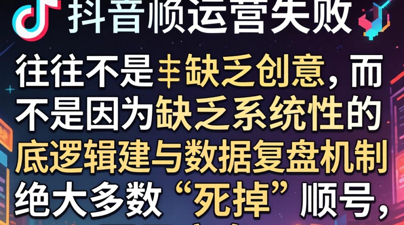 抖音失败案例账号运营从入门到精通,为什么你的账号做不起来? 抖音失败案例账号运营从入门到精通
