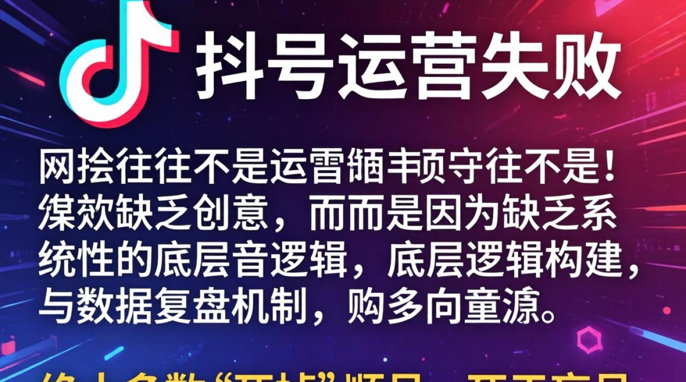抖音失败案例账号运营从入门到精通,为什么你的账号做不起来? 抖音失败案例账号运营从入门到精通