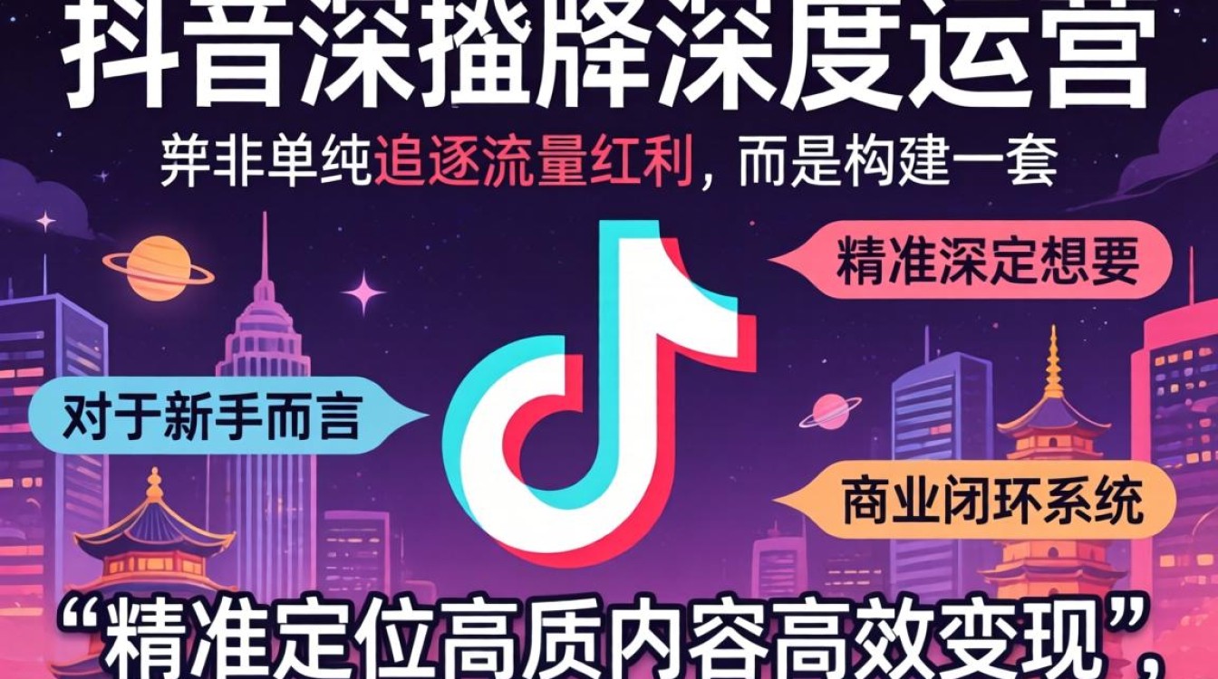 抖音深度运营新手入门到变现实操指南
