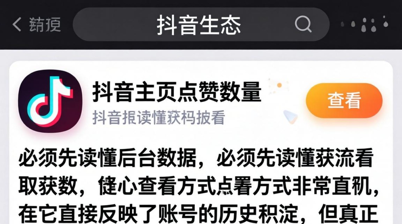 抖音主页怎么看点赞数量