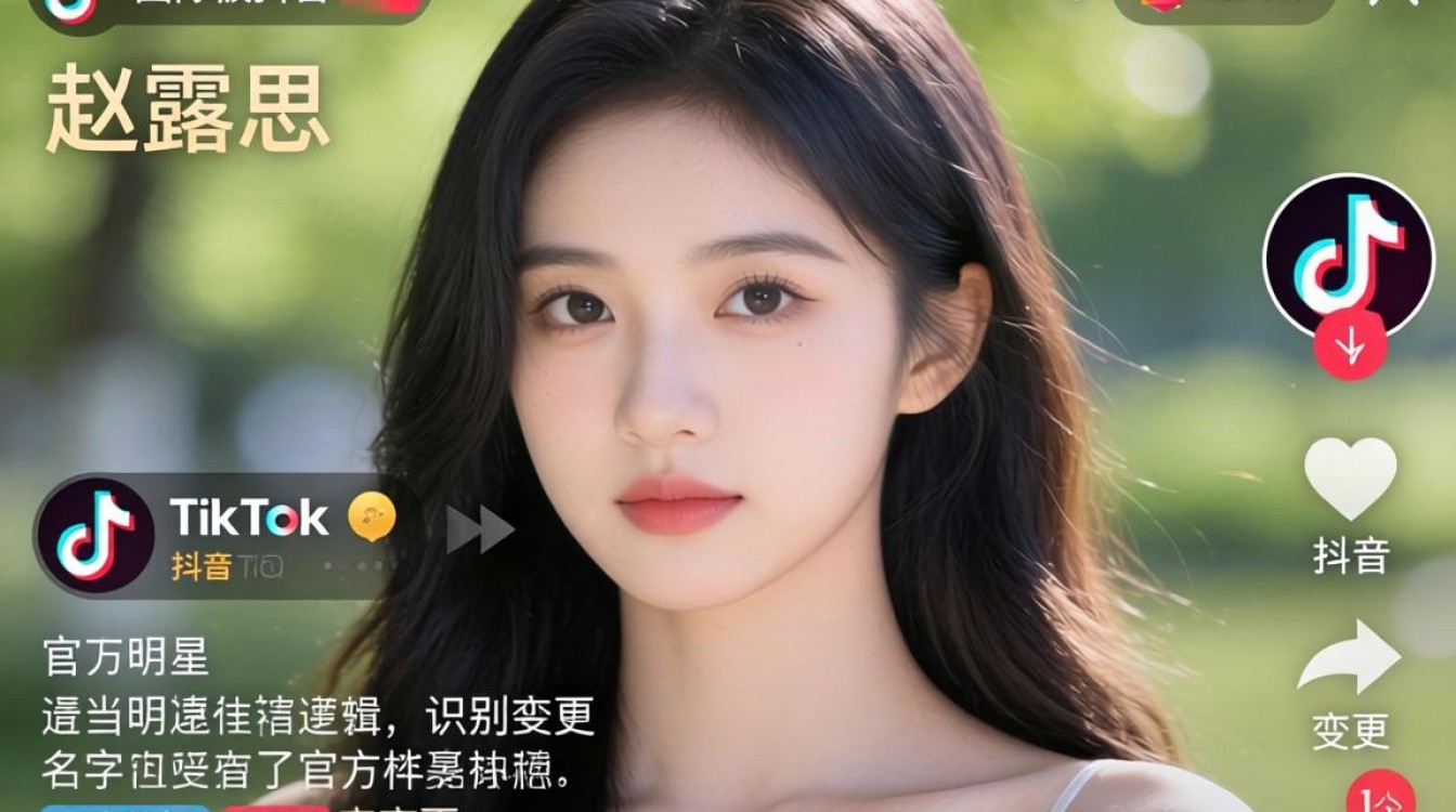 抖音赵露思tiktok名字是什么