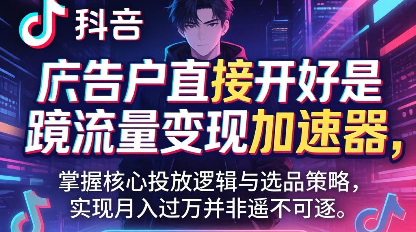 TikTok广告户直接开好怎么变现