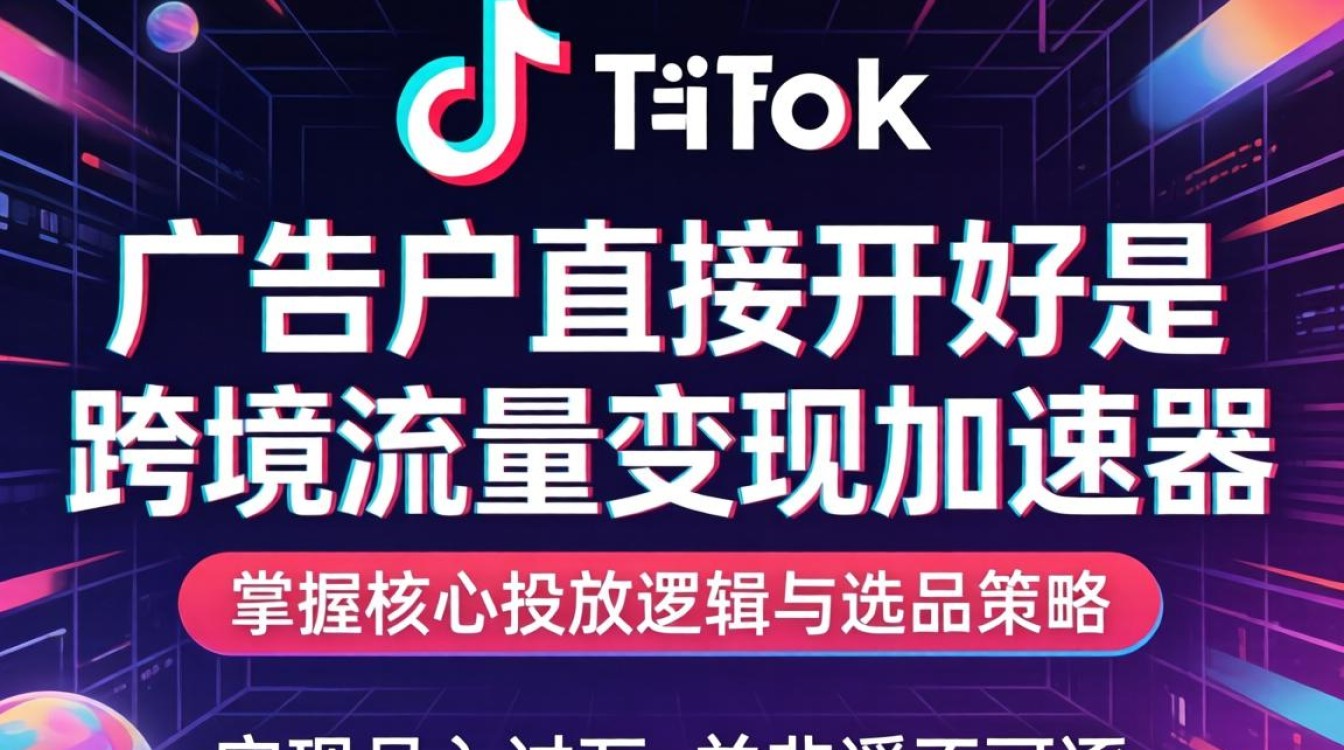 TikTok广告户直接开好怎么变现